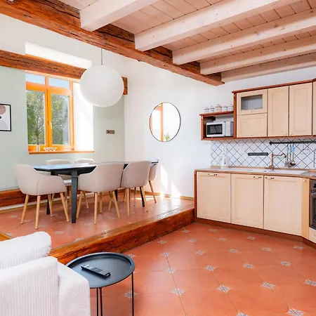Velky Rodinny S Terasou Na Namesti V Treboni Apartment